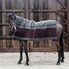 Abschwitzdecke Heavy Fleece Square Fishbone Kentucky Dunkelrot