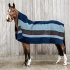 Abschwitzdecke Heavy Fleece Square Stripes Kentucky Dunkelblau-Grau