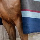 Abschwitzdecke Heavy Fleece Square Stripes Kentucky Dunkelblau-Grau