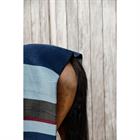 Abschwitzdecke Heavy Fleece Square Stripes Kentucky Dunkelblau-Grau