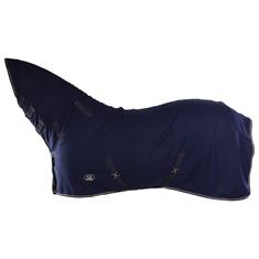 Abschwitzdecke mit aufrollbarem Kragen HORSEGEAR Dunkelblau