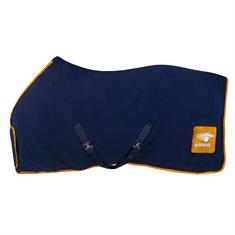 Abschwitzdecke mit Brustlatz KNHS Dunkelblau-Orange