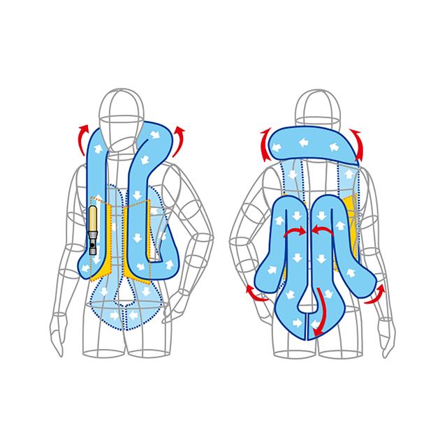Airbagweste Evolution groß Hit-Air Schwarz