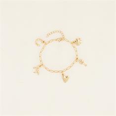 Armband Charms PaardenpraatTV Gold