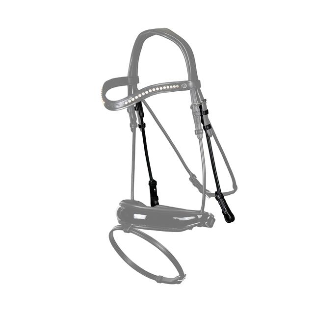 Backenstücke Rundgenäht Dressage Collection Dy'on Schwarz
