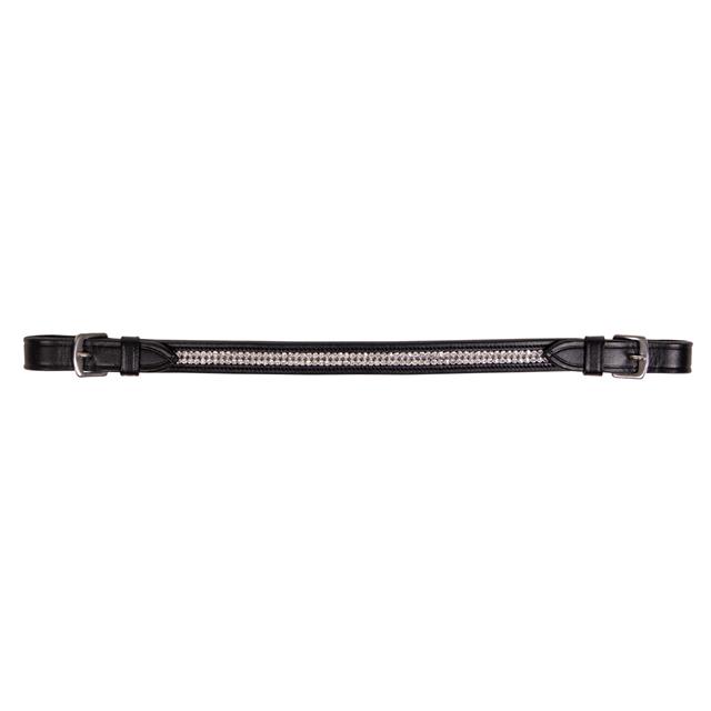 Bocksriemchen Rhinestone QHP Schwarz-Silber