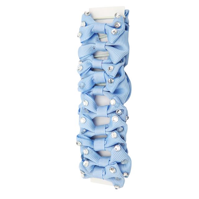 Einflechtschleifen Showbows Strass Horka Hellblau