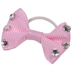 Einflechtschleifen Showbows Strass Horka Rosa