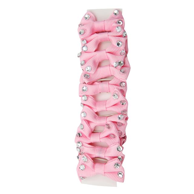 Einflechtschleifen Showbows Strass Horka Rosa