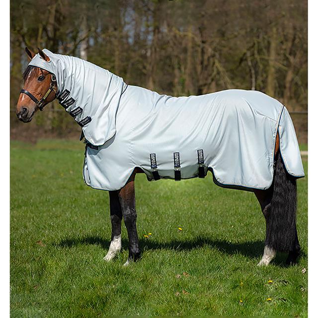 Ekzemerdecke inkl. Fliegenmaske Horseware Rambo Pony Hoody - Grey/Beige 