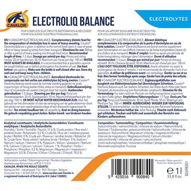 Electroliq Balance Cavalor Divers