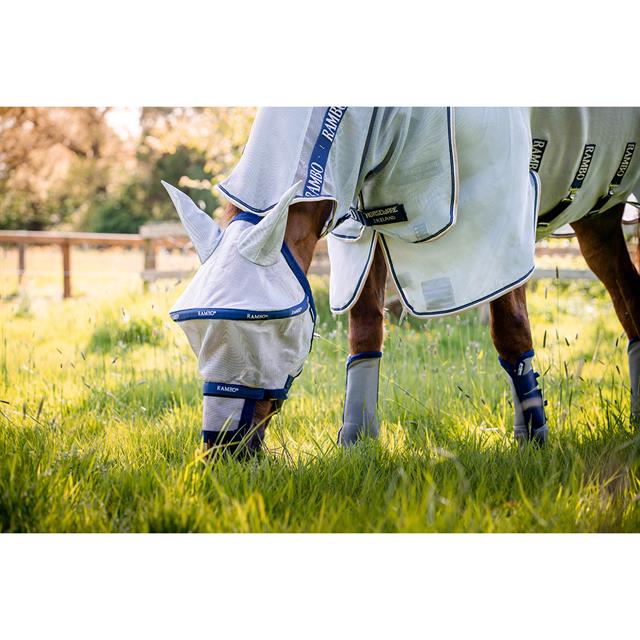 Fliegendecke Rambo Protector Horseware Silber-Blau