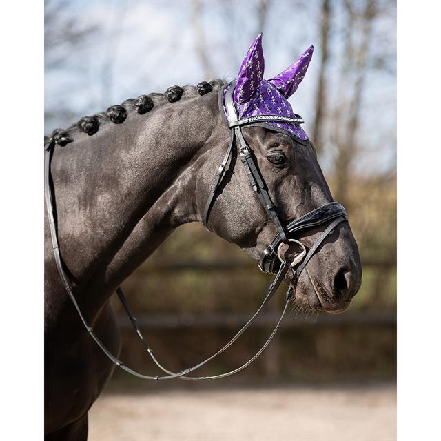 Fliegenhaube Halloween Skelett QHP Lila