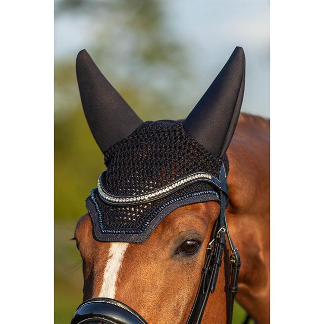 Fliegenhaube HGGlittery Soundless Horsegear Dunkelblau