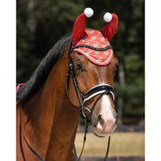 Fliegenhaube QHP Merry Christmas Rot