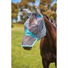 Fliegenmaske ComFiTec Deluxe Fine Mesh mit Ohren & Nase WeatherBeeta Grau-Türkis