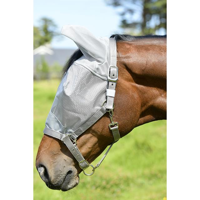 Fliegenmaske ComFiTec Hexi Dual Shield WeatherBeeta Silber
