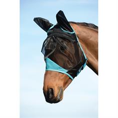 Fliegenmaske ComFiTec With Ears WeatherBeeta Schwarz-Türkis