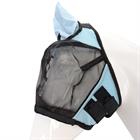 Fliegenmaske mit abnehmbarem Nasennetz HORSEGEAR Hellblau