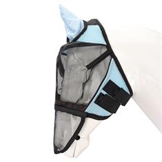 Fliegenmaske mit abnehmbarem Nasennetz HORSEGEAR Hellblau