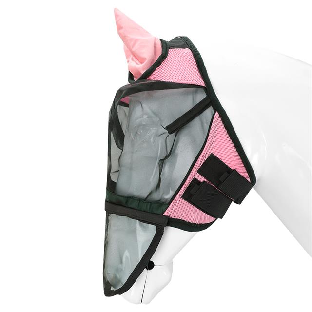 Fliegenmaske mit abnehmbarem Nasennetz HORSEGEAR Rosa