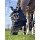 Fliegenmaske mit abnehmbarem Nasennetz HORSEGEAR Schwarz