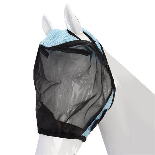 Fliegenmaske ohne Nasennetz und Ohren HORSEGEAR Hellblau