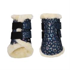 Gamaschen Limited Edition Leopard Epplejeck Dunkelblau