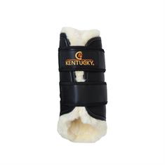 Gamaschen Turnout Leder Vorne Kentucky Schwarz