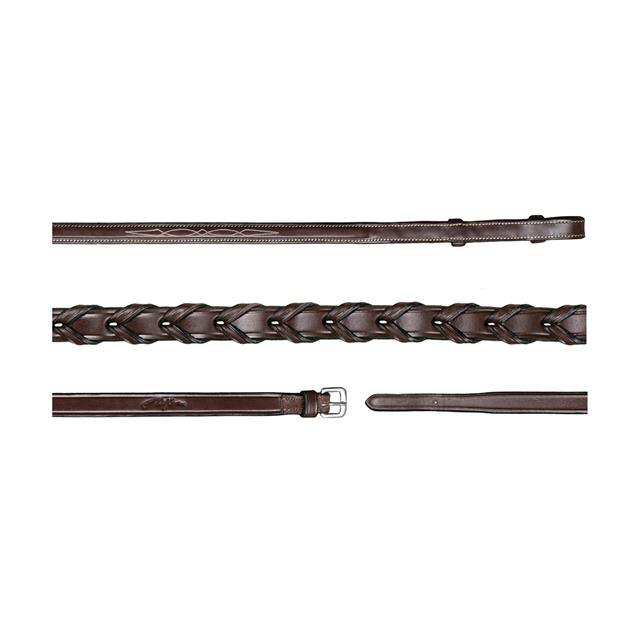 Geflochtene Zügel 16 mm US Hunter Collection Dy'on Braun