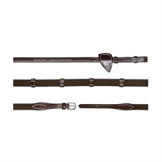 Geflochtene Zügel mit Stegen US Hunter Collection Dy'on Braun