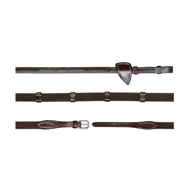 Geflochtene Zügel mit Stegen US Hunter Collection Dy'on Braun