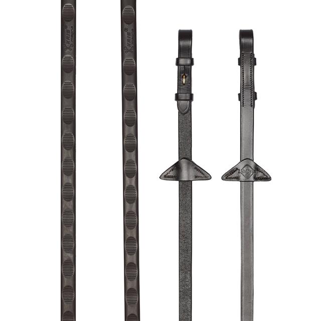 Gummizügel Magna Grip LeMieux Braun-Gold