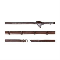 Gummizügel mit Stegen 13 mm US Hunter Collection Dy'on Braun