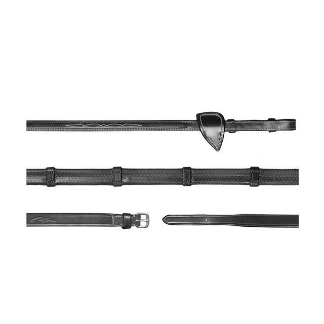 Gummizügel mit Stegen 13 mm US Hunter Collection Dy'on Schwarz