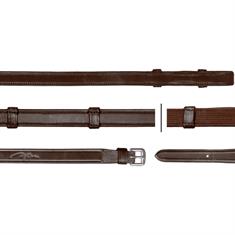 Gummizügel mit Stegen Hunter Dressage Collection 16 mm Dy'on Braun