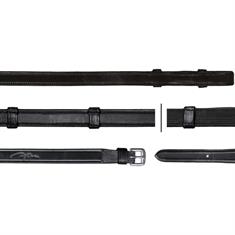 Gummizügel mit Stegen Hunter Dressage Collection 16 mm Dy'on Schwarz