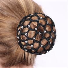 Haarnetz mit Strass Schwarz