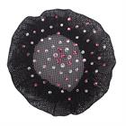 Haarnetz Rhinestone QHP Schwarz-Pink