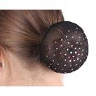 Haarnetz Rhinestone QHP Schwarz-Pink