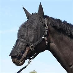 Halfter mit Full-Face Fliegenmaske Harry's Horse Schwarz