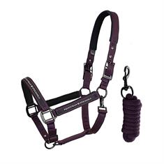 Halfterset Clean Black Raven Equestrian Stockholm Lila