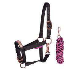 Halfterset Diva Fuchsia Harry's Horse Schwarz