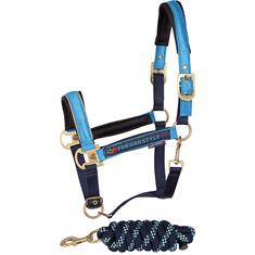 Halfterset Friesian Style Harry's Horse Hellblau