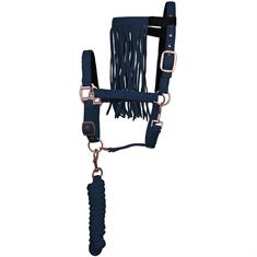 Halfterset mit Fliegenstirnriemen Imperial Riding Dunkelblau