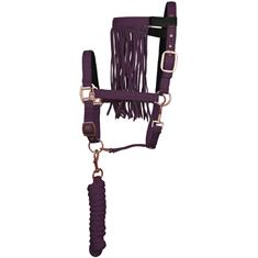 Halfterset mit Fliegenstirnriemen Imperial Riding Dunkelrot