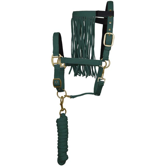 Halfterset mit Fliegenstirnriemen Imperial Riding Grün