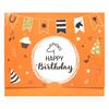 Halter "Happy Birthday" für Geschenkgutschein Orange