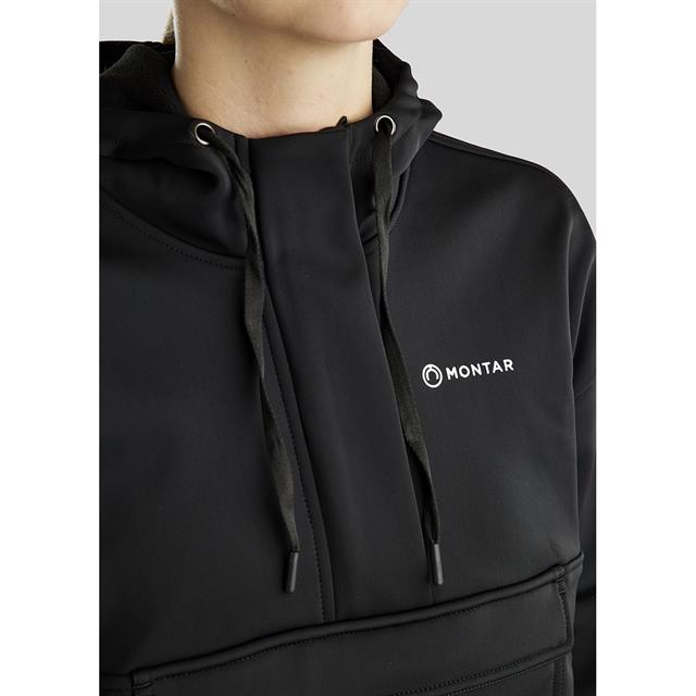 Hoodie Quater Zip Anorak Montar Schwarz