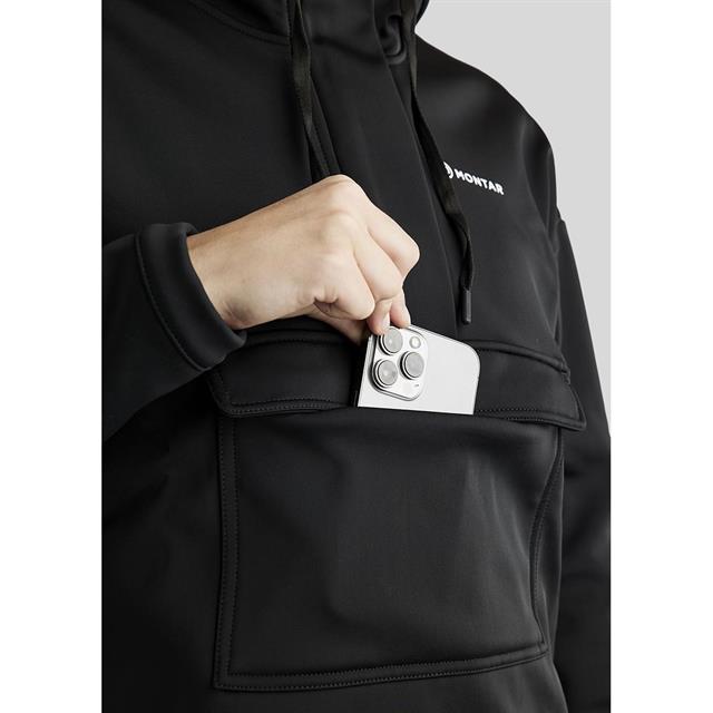 Hoodie Quater Zip Anorak Montar Schwarz